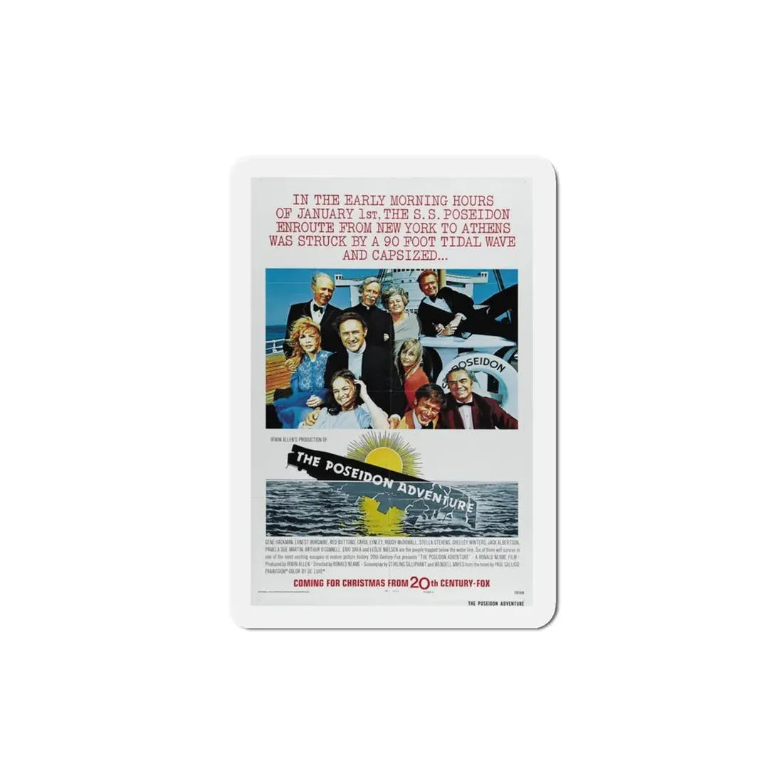 The Poseidon Adventure 1972 Movie Poster Refrigerator Magnet 4 Inch - The Sticker Space