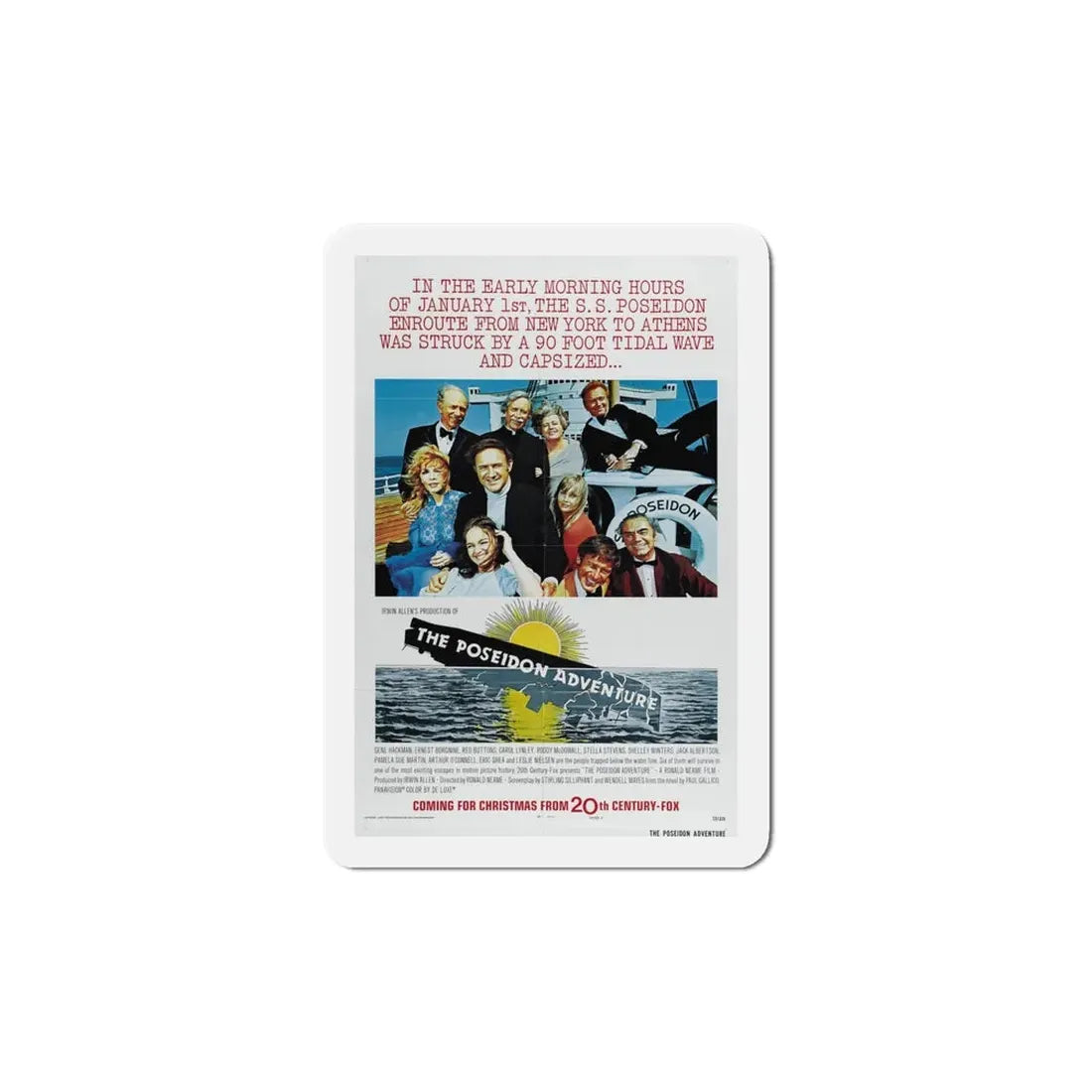 The Poseidon Adventure 1972 Movie Poster Refrigerator Magnet 6 Inch - The Sticker Space