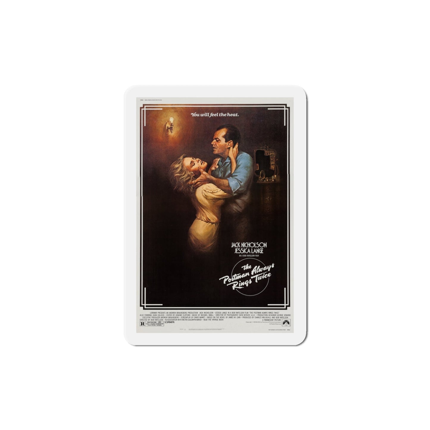 The Postman Always Rings Twice 1981 Movie Poster Die-Cut Magnet-4" x 4"-The Sticker Space