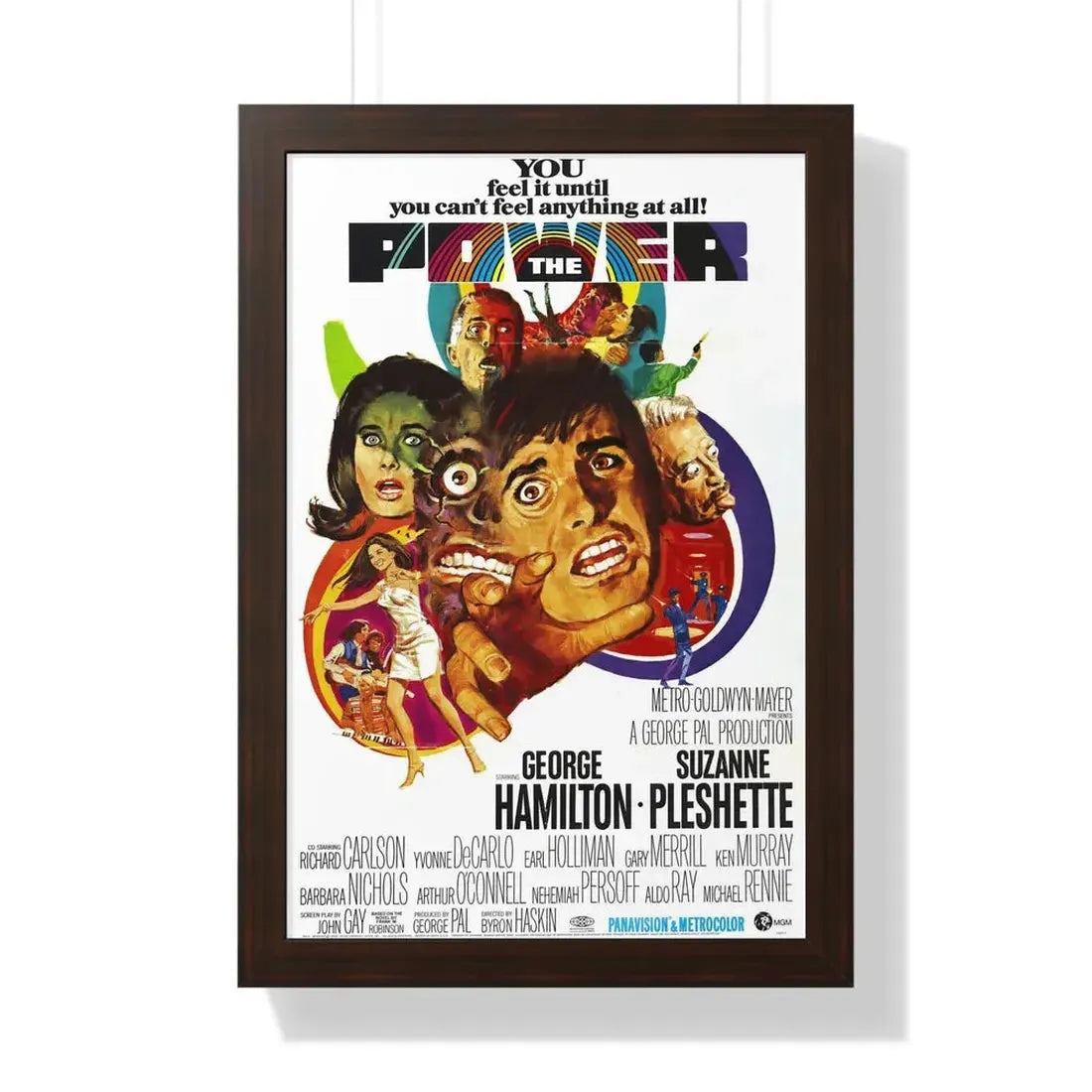 THE POWER 1968 - Framed Movie Poster 16″ x 24″ Walnut - The Sticker Space