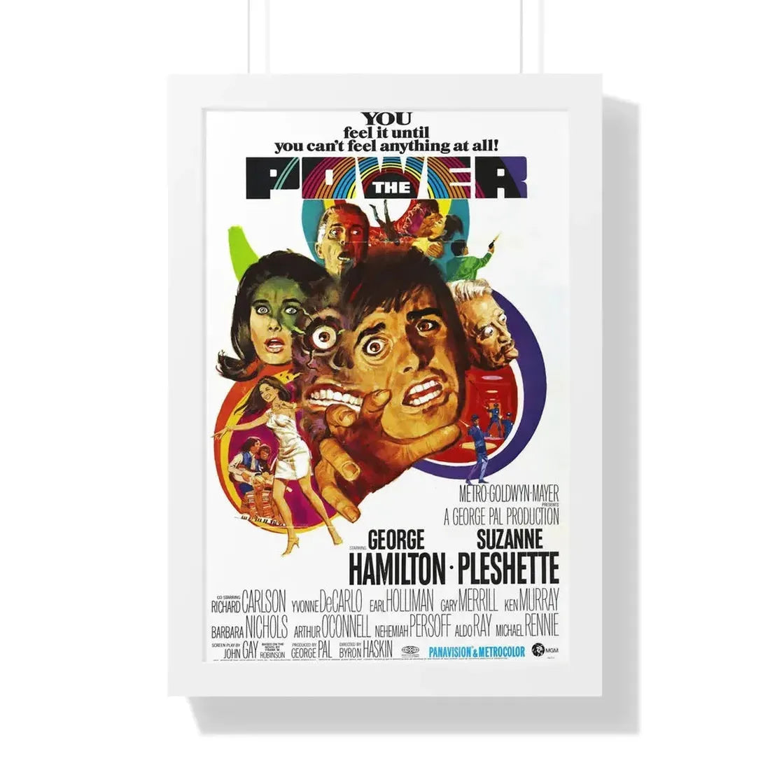 THE POWER 1968 - Framed Movie Poster 16″ x 24″ White - The Sticker Space