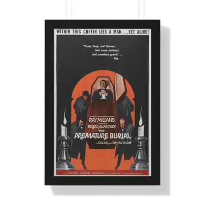 THE PREMATURE BURIAL 1962 - Framed Movie Poster 16″ x 24″ Black - The Sticker Space