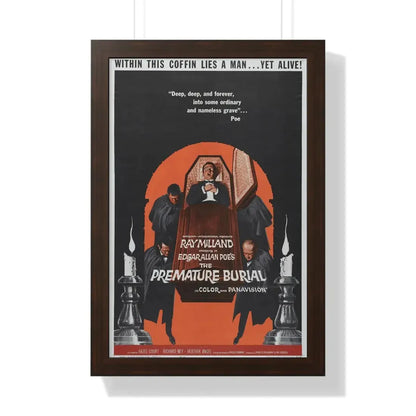 THE PREMATURE BURIAL 1962 - Framed Movie Poster 16″ x 24″ Walnut - The Sticker Space