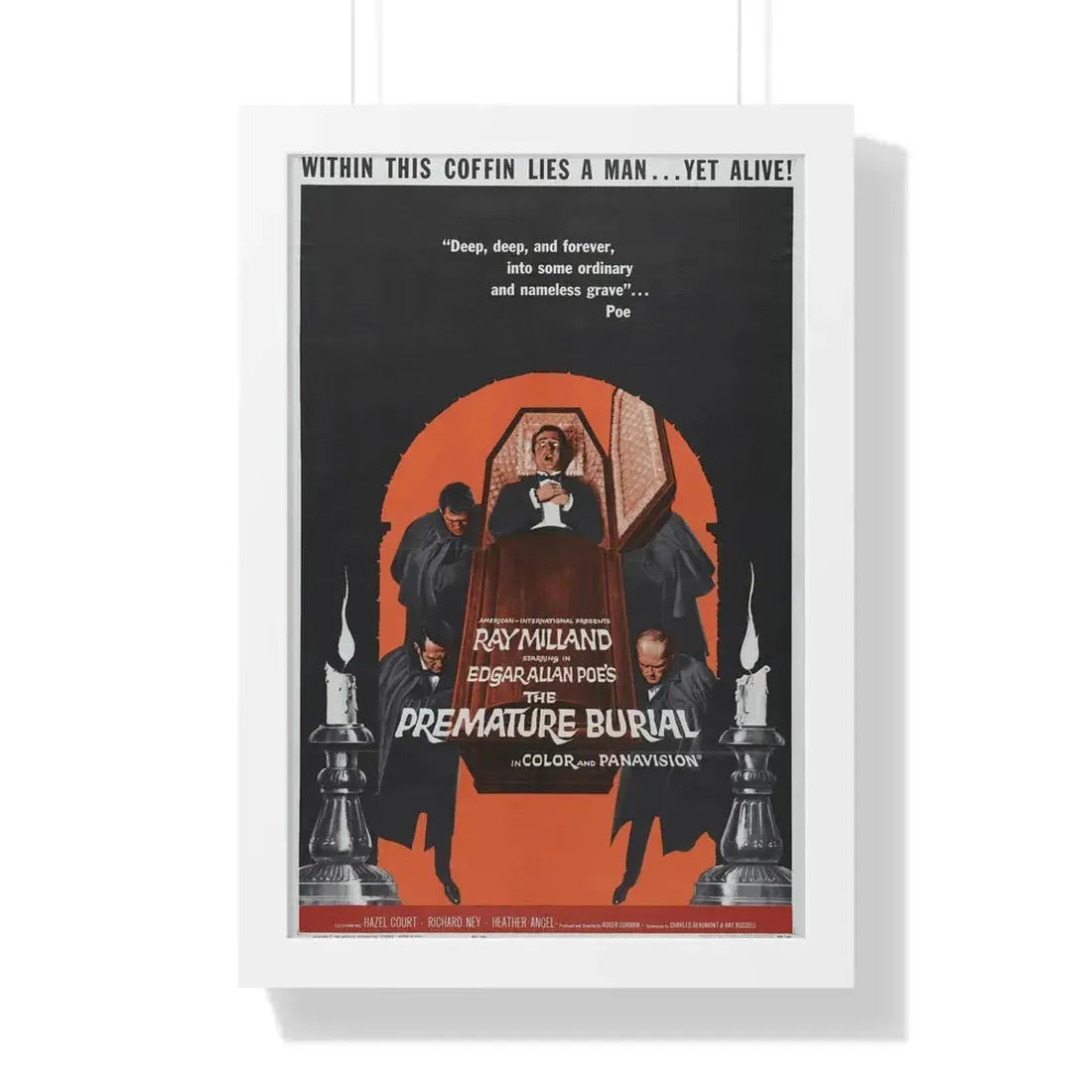 THE PREMATURE BURIAL 1962 - Framed Movie Poster 16″ x 24″ White - The Sticker Space