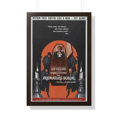 THE PREMATURE BURIAL 1962 - Framed Movie Poster 20" x 30" Walnut - The Sticker Space