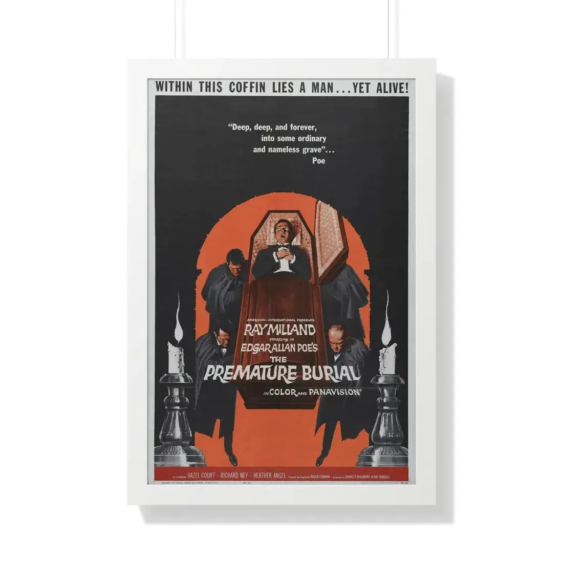 THE PREMATURE BURIAL 1962 - Framed Movie Poster 20" x 30" White - The Sticker Space