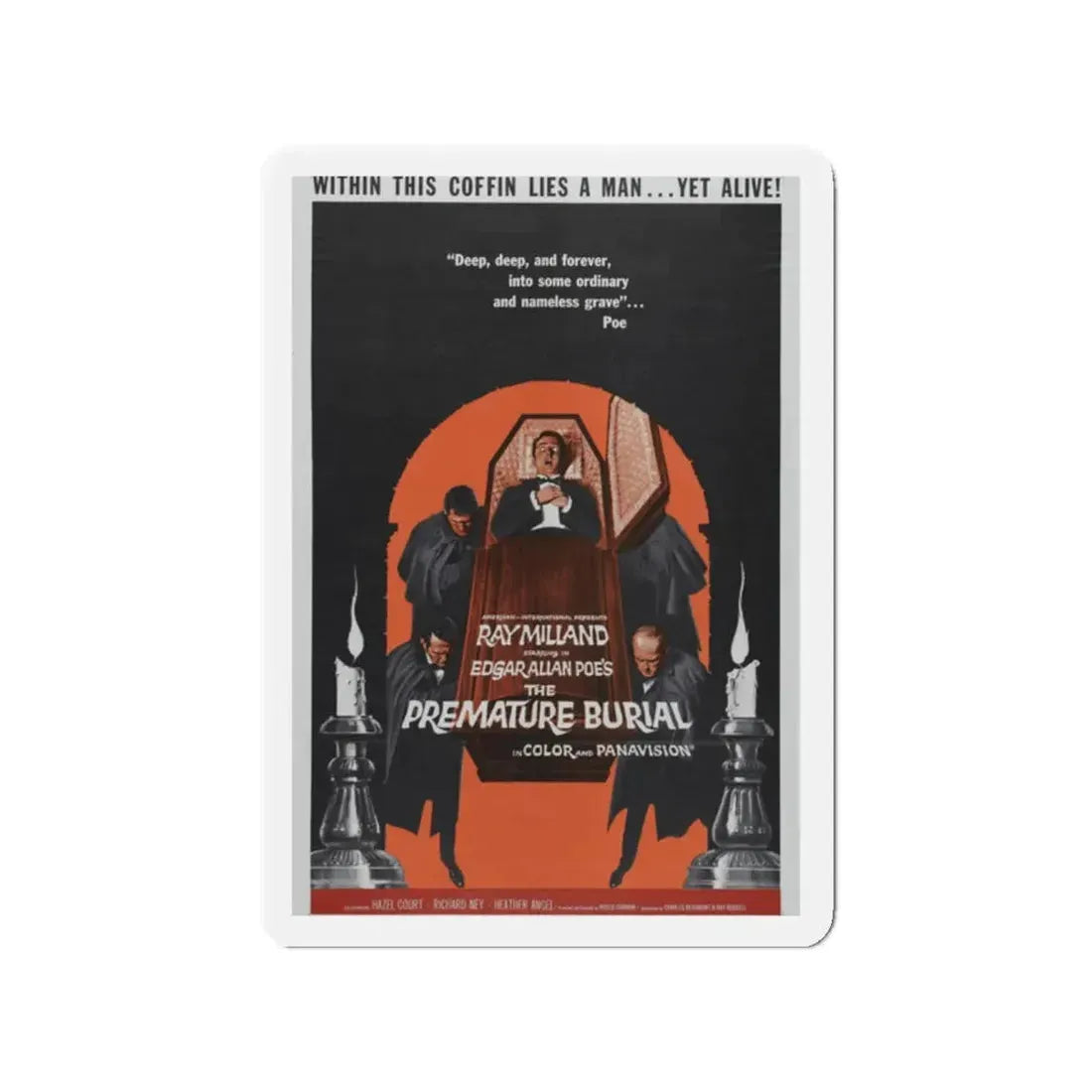 THE PREMATURE BURIAL 1962 Movie Poster - Refrigerator Magnet 2 Inch - The Sticker Space