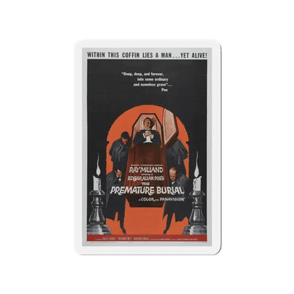 THE PREMATURE BURIAL 1962 Movie Poster - Refrigerator Magnet 3 Inch - The Sticker Space