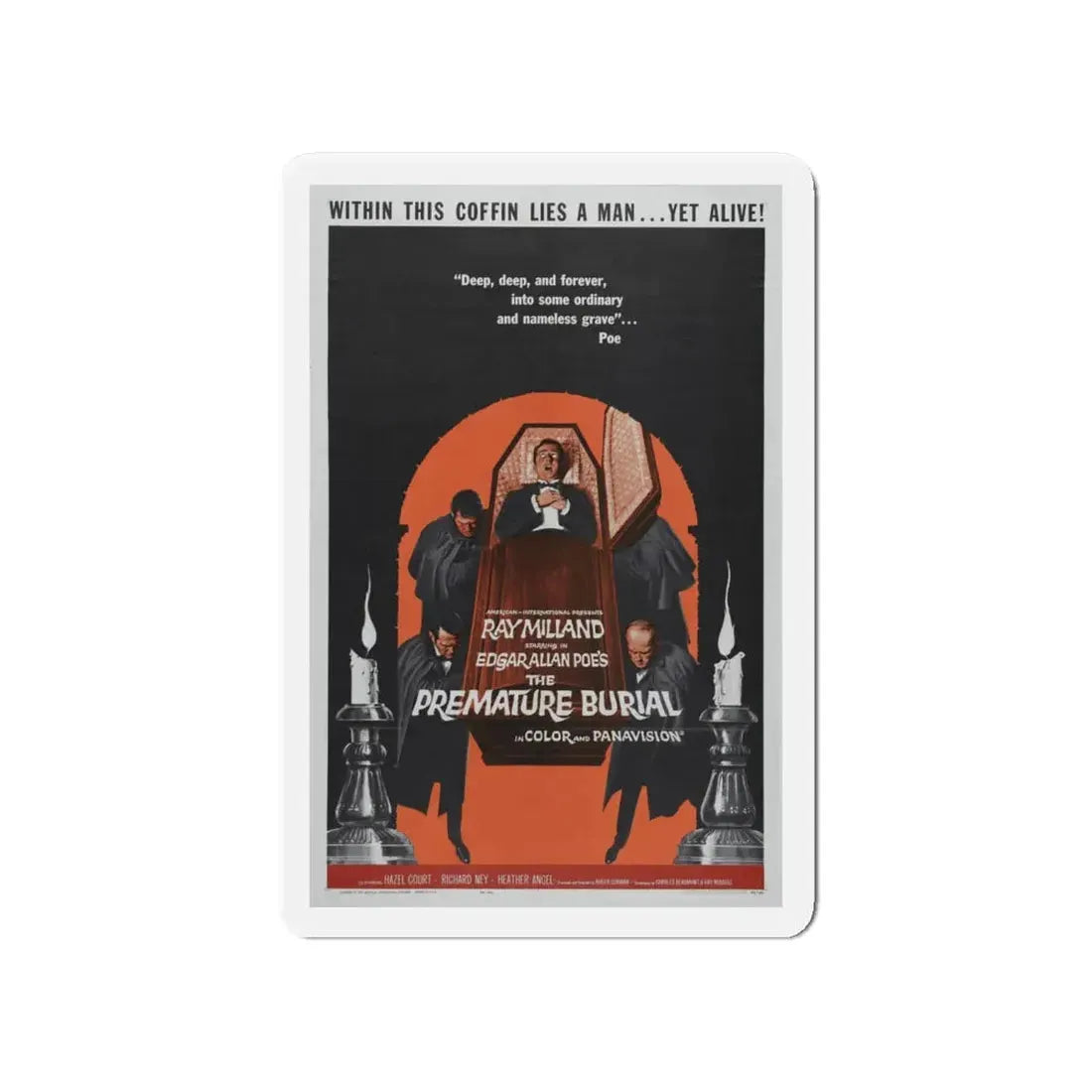 THE PREMATURE BURIAL 1962 Movie Poster - Refrigerator Magnet 4 Inch - The Sticker Space