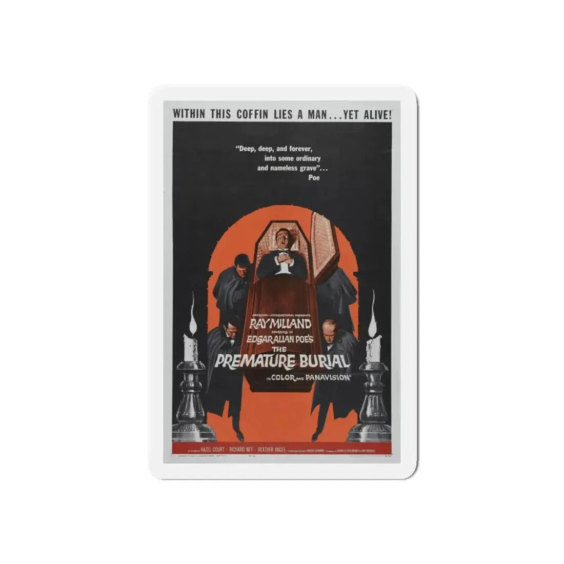THE PREMATURE BURIAL 1962 Movie Poster - Refrigerator Magnet 6 Inch - The Sticker Space