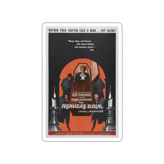 THE PREMATURE BURIAL 1962 Movie Poster STICKER Vinyl Die-Cut Decal 2 Inch - The Sticker Space