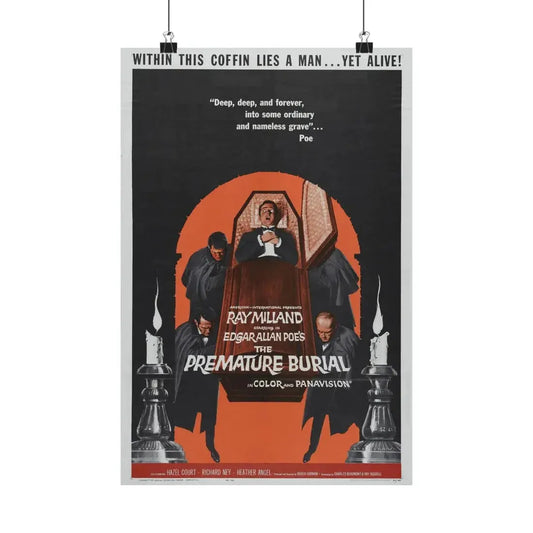 THE PREMATURE BURIAL 1962 - Paper Movie Poster 12″ x 18″ Matte - The Sticker Space