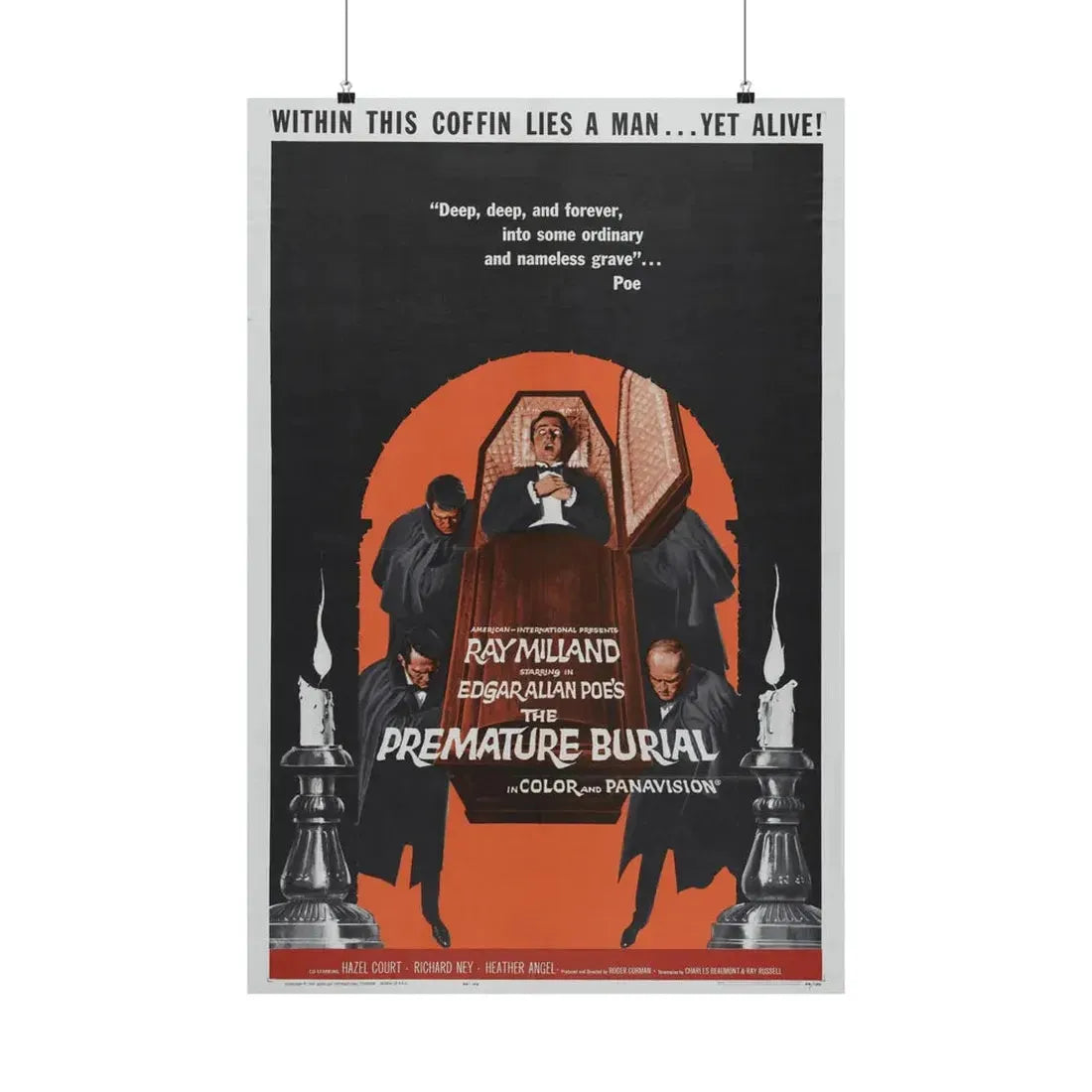 THE PREMATURE BURIAL 1962 - Paper Movie Poster 24″ x 36″ Matte - The Sticker Space