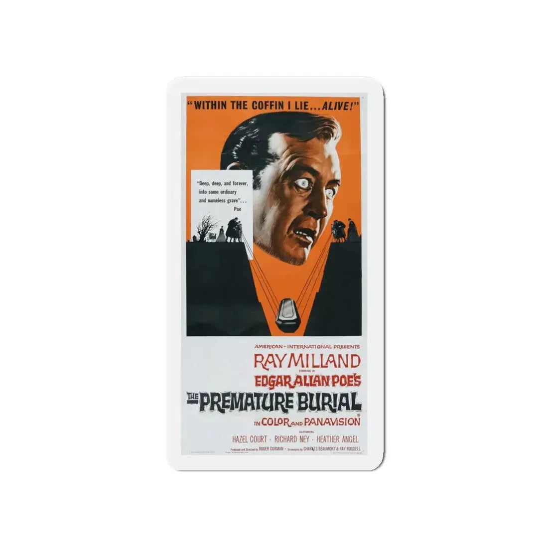 THE PREMATURE BURIAL (2) 1962 Movie Poster - Refrigerator Magnet 4 Inch - The Sticker Space