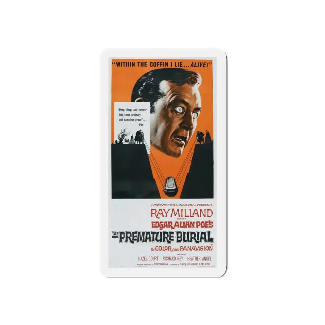 THE PREMATURE BURIAL (2) 1962 Movie Poster - Refrigerator Magnet 5 Inch - The Sticker Space