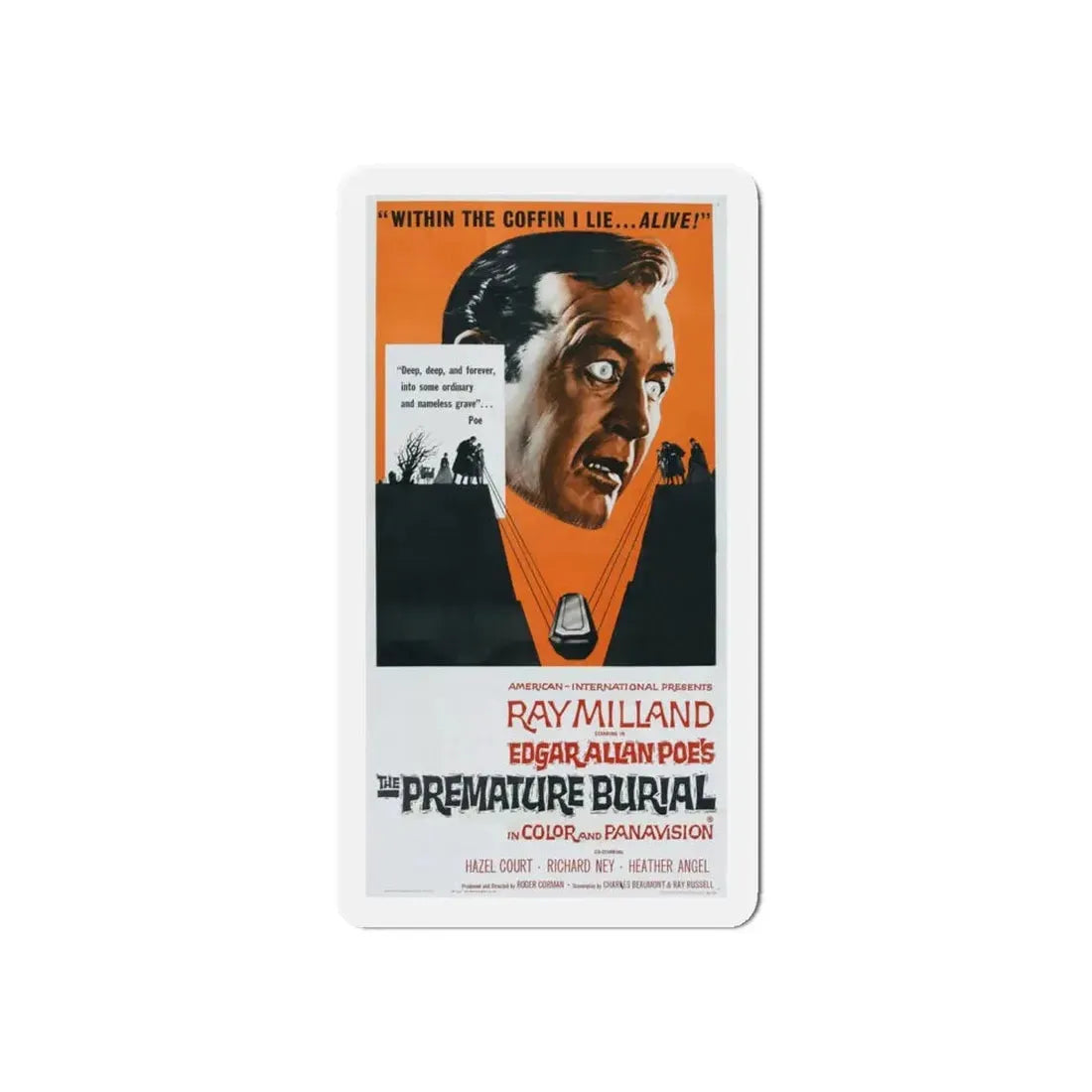 THE PREMATURE BURIAL (2) 1962 Movie Poster - Refrigerator Magnet 6 Inch - The Sticker Space