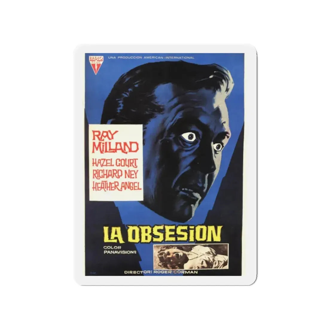 THE PREMATURE BURIAL (FRENCH) 1962 Movie Poster - Refrigerator Magnet 2 Inch Die-Cut - The Sticker Space