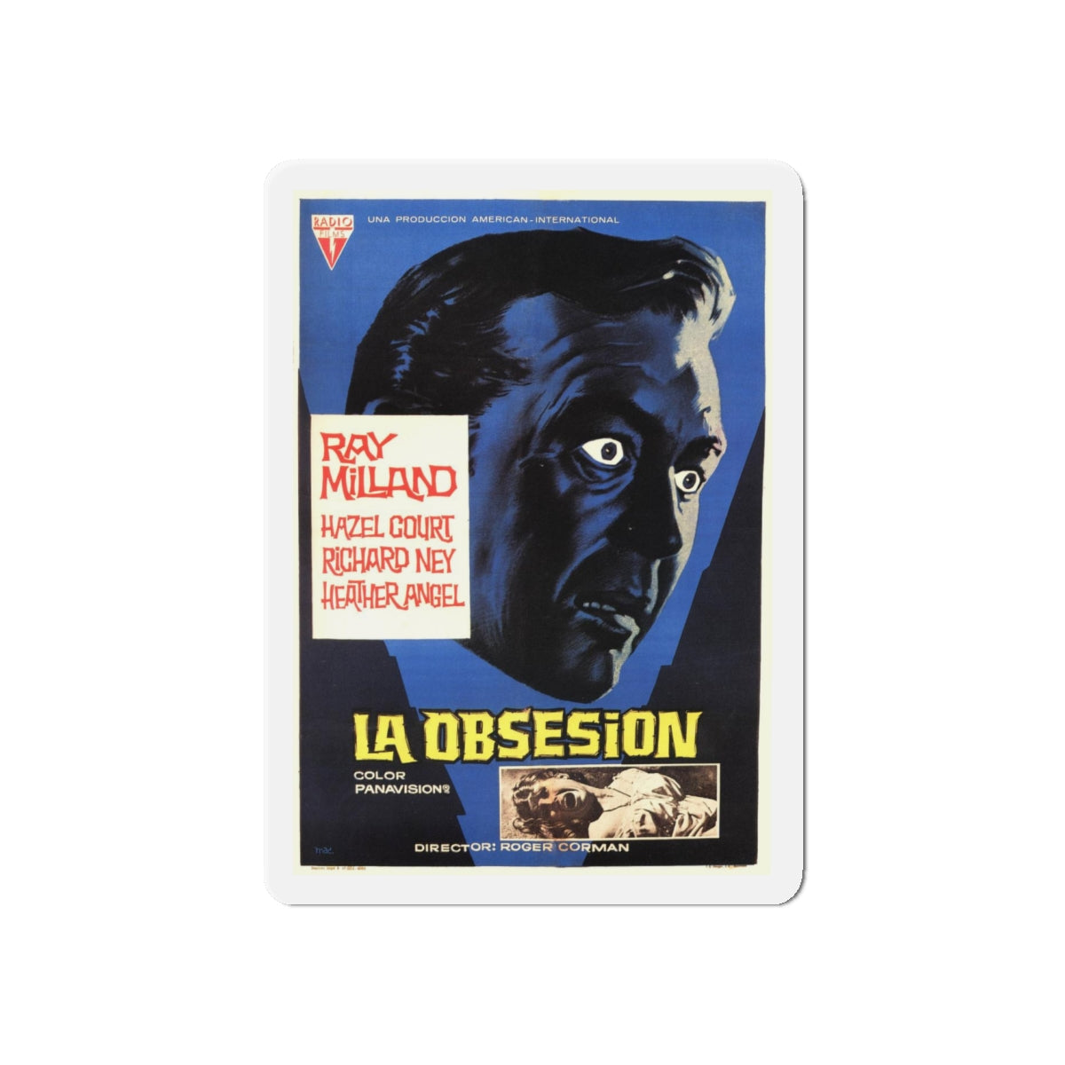 THE PREMATURE BURIAL (FRENCH) 1962 Movie Poster - Refrigerator Magnet-6 × 6"-Die-Cut-The Sticker Space