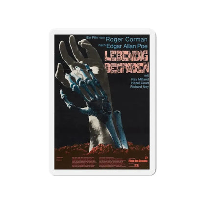 THE PREMATURE BURIAL (GERMAN) 1962 Movie Poster - Refrigerator Magnet 4 Inch - The Sticker Space