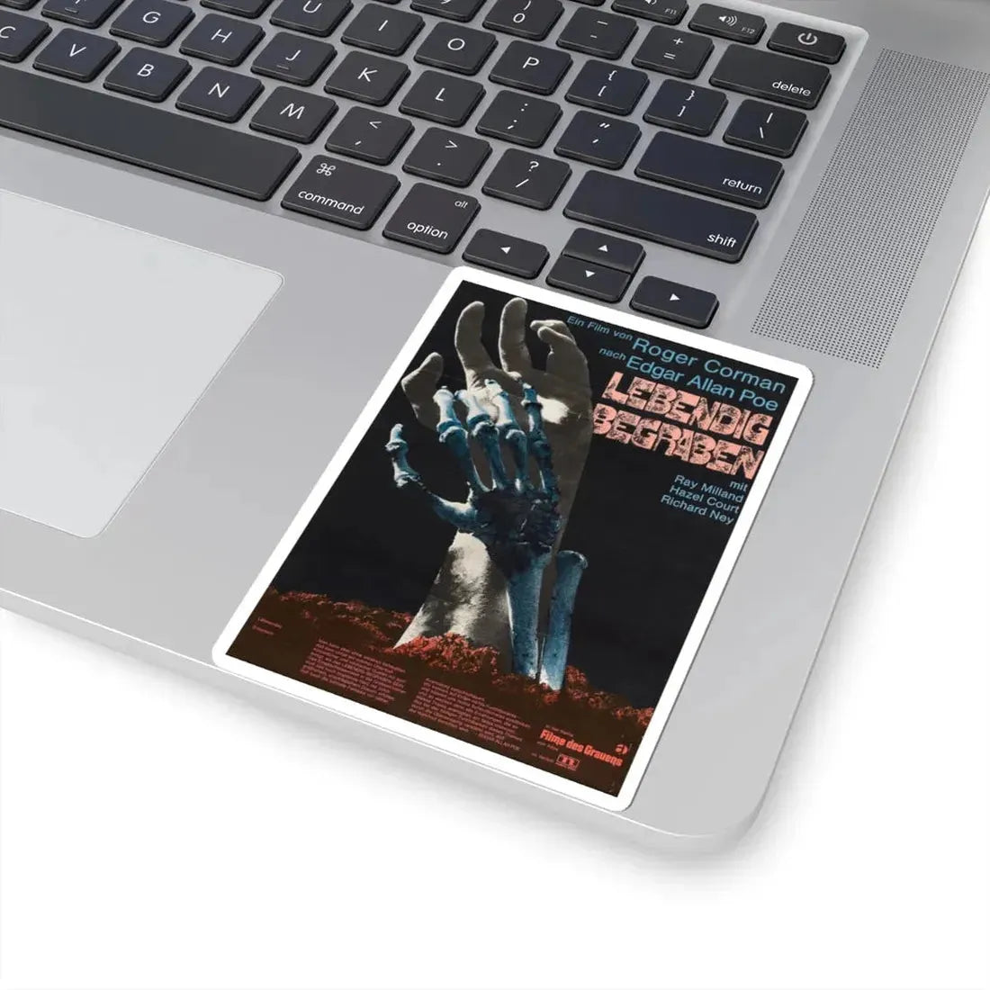 THE PREMATURE BURIAL (GERMAN) 1962 Movie Poster - STICKER Vinyl Kiss-Cut Decal - The Sticker Space