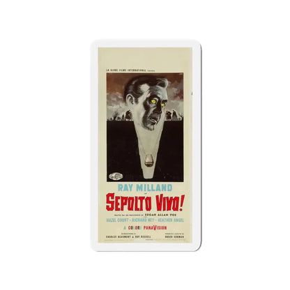 THE PREMATURE BURIAL (ITALIAN) 1962 Movie Poster - Refrigerator Magnet 3 Inch - The Sticker Space