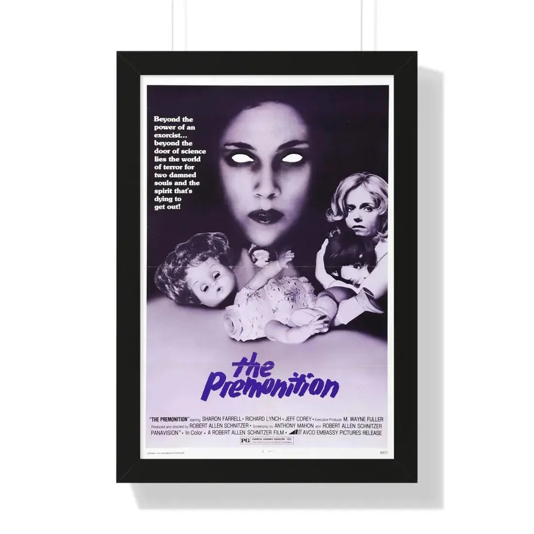 THE PREMONITION 1976 - Framed Movie Poster 16″ x 24″ Black - The Sticker Space