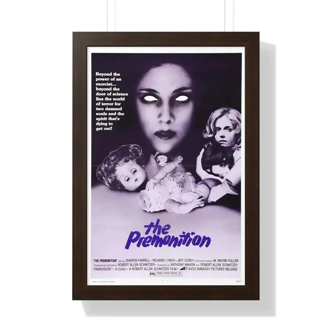 THE PREMONITION 1976 - Framed Movie Poster 16″ x 24″ Walnut - The Sticker Space