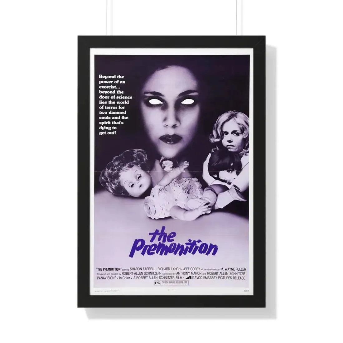 THE PREMONITION 1976 - Framed Movie Poster 20" x 30" Black - The Sticker Space