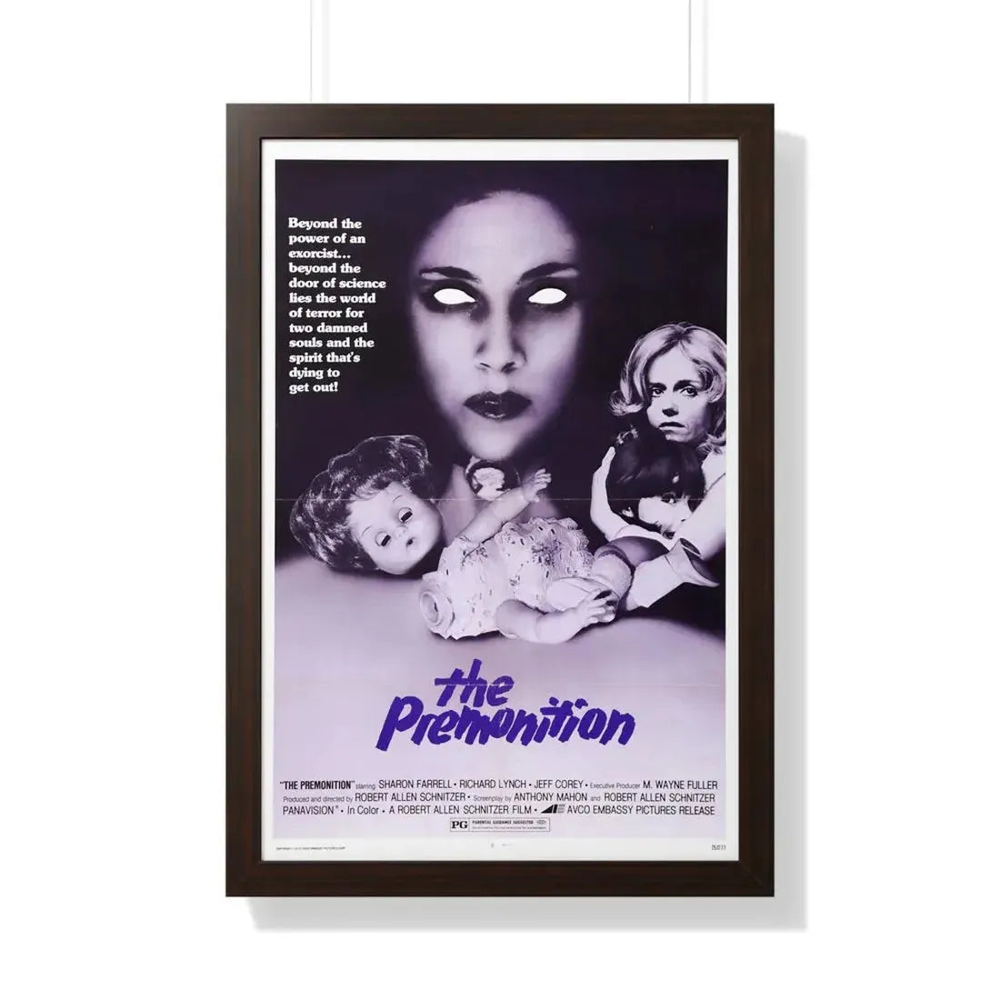 THE PREMONITION 1976 - Framed Movie Poster 20" x 30" Walnut - The Sticker Space