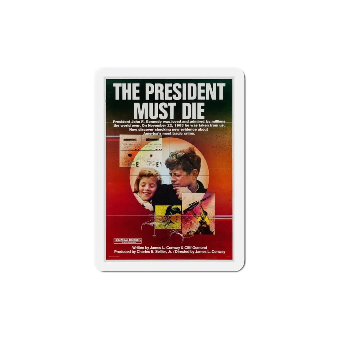 The President Must Die 1981 Movie Poster Refrigerator Magnet 4 Inch - The Sticker Space