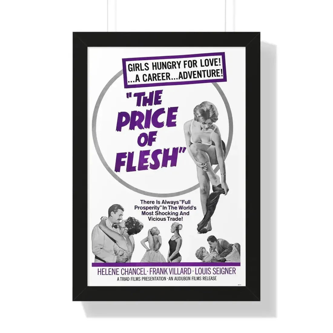 THE PRICE OF FLESH 1959 - Framed Movie Poster 16″ x 24″ Black - The Sticker Space
