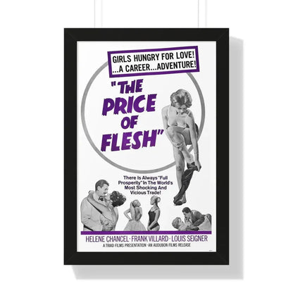 THE PRICE OF FLESH 1959 - Framed Movie Poster 16″ x 24″ Black - The Sticker Space