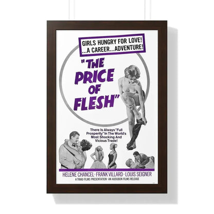 THE PRICE OF FLESH 1959 - Framed Movie Poster 16″ x 24″ Walnut - The Sticker Space