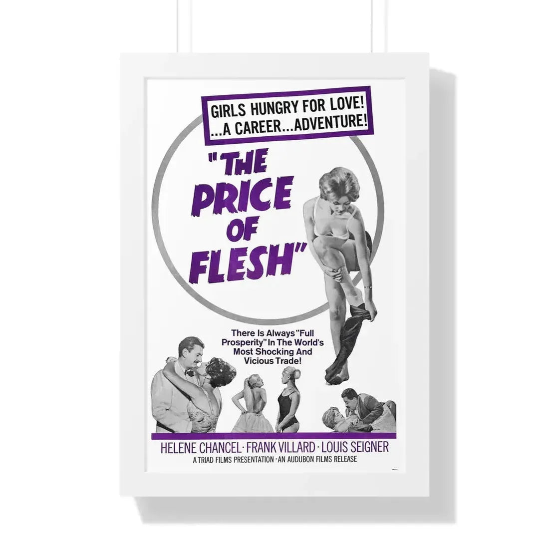 THE PRICE OF FLESH 1959 - Framed Movie Poster 16″ x 24″ White - The Sticker Space