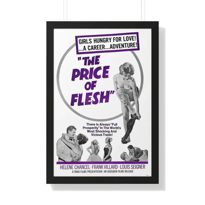 THE PRICE OF FLESH 1959 - Framed Movie Poster 20" x 30" Black - The Sticker Space