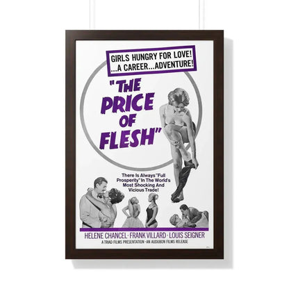THE PRICE OF FLESH 1959 - Framed Movie Poster 20" x 30" Walnut - The Sticker Space