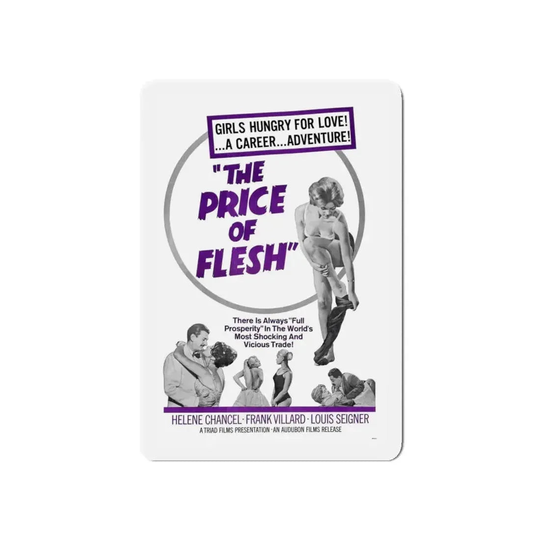 THE PRICE OF FLESH 1959 Movie Poster - Refrigerator Magnet 5 Inch - The Sticker Space