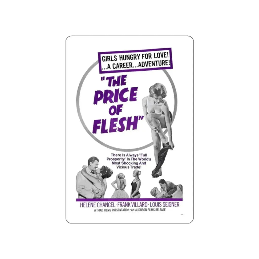 THE PRICE OF FLESH 1959 Movie Poster STICKER Vinyl Die-Cut Decal 2 Inch - The Sticker Space