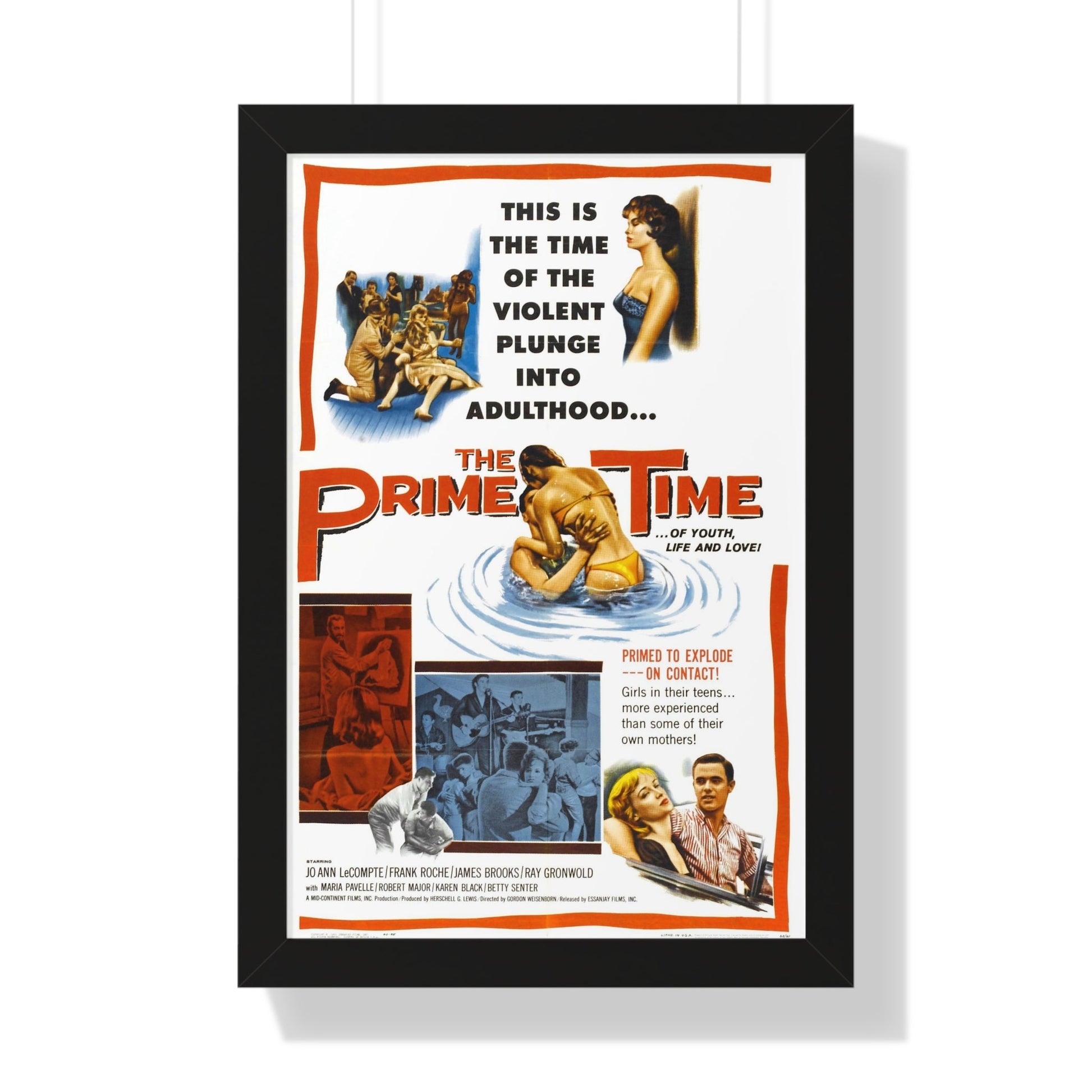 THE PRIME TIME 1960 - Framed Movie Poster-16″ x 24″-The Sticker Space