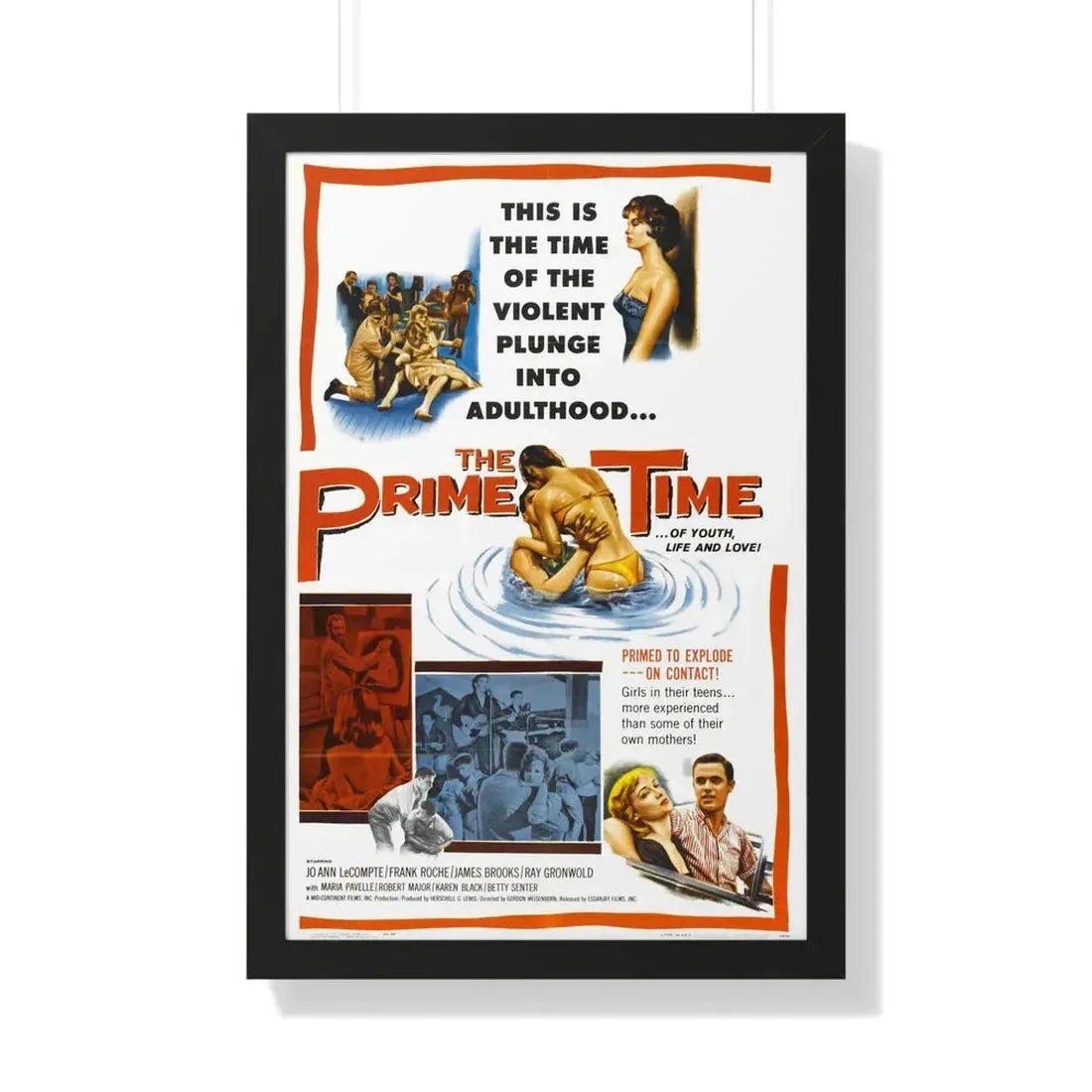 THE PRIME TIME 1960 - Framed Movie Poster 20" x 30" Black - The Sticker Space