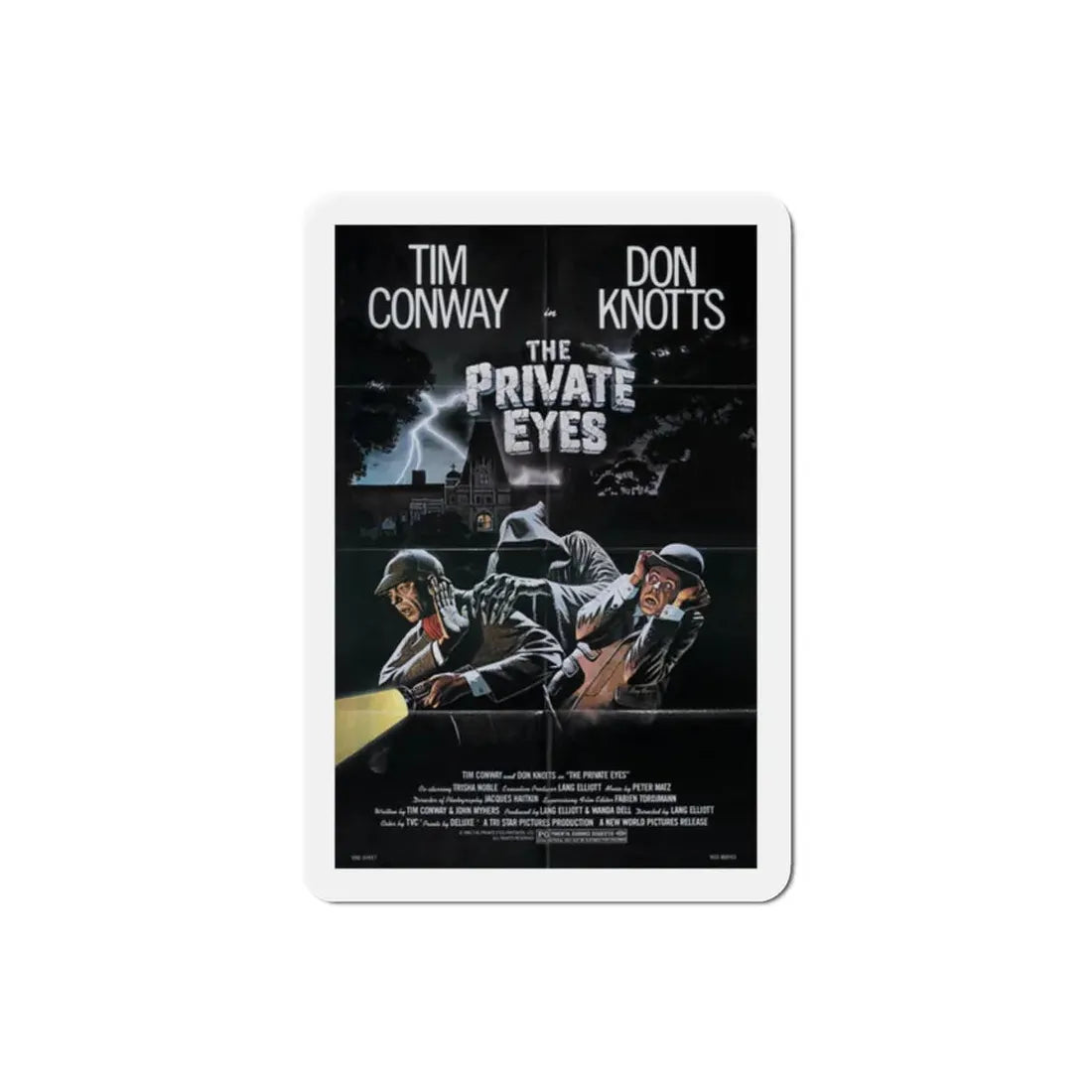 The Private Eyes 1981 Movie Poster Refrigerator Magnet 2 Inch - The Sticker Space
