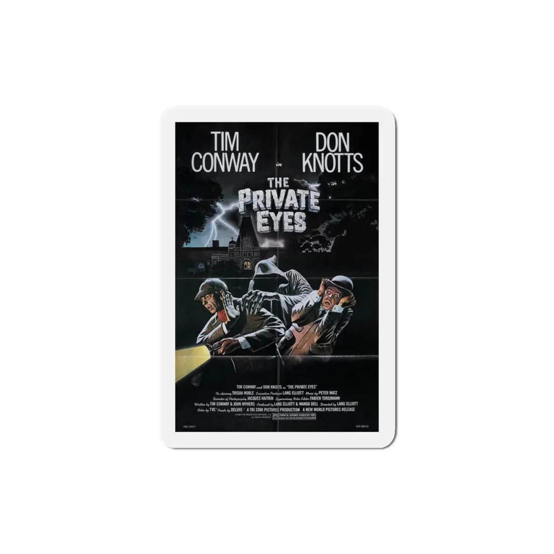 The Private Eyes 1981 Movie Poster Refrigerator Magnet 3 Inch - The Sticker Space