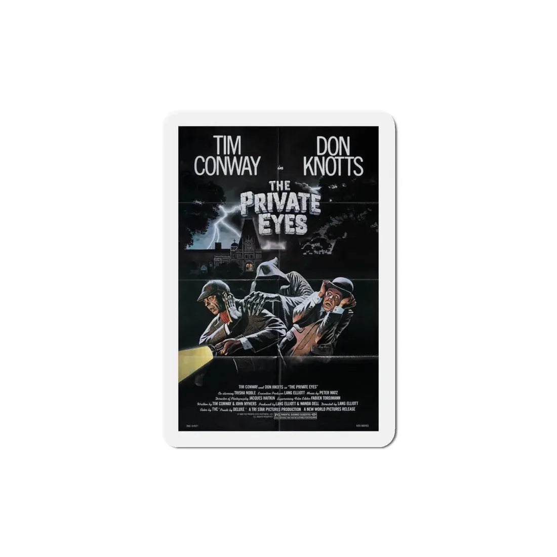 The Private Eyes 1981 Movie Poster Refrigerator Magnet 4 Inch - The Sticker Space