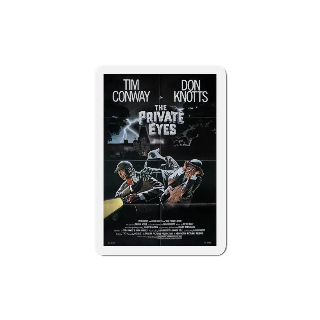 The Private Eyes 1981 Movie Poster Refrigerator Magnet 5 Inch - The Sticker Space