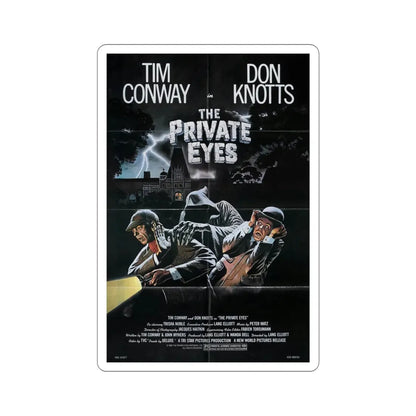 The Private Eyes 1981 Movie Poster STICKER Vinyl Die-Cut Decal 4 Inch - The Sticker Space
