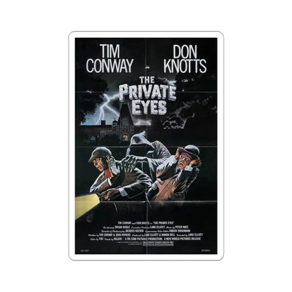 The Private Eyes 1981 Movie Poster - STICKER Vinyl Kiss-Cut Decal 3 Inch White - The Sticker Space