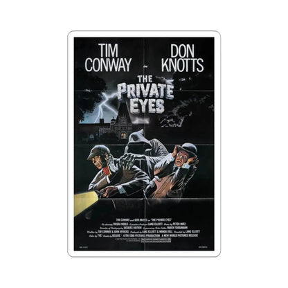The Private Eyes 1981 Movie Poster - STICKER Vinyl Kiss-Cut Decal 6 Inch White - The Sticker Space