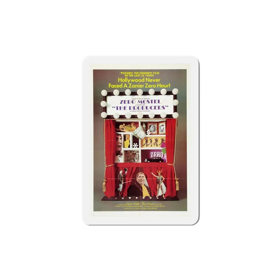 The Producers 1968 Movie Poster Refrigerator Magnet 4 Inch - The Sticker Space