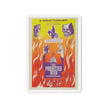 THE PROJECTED MAN 1966 Movie Poster - Refrigerator Magnet 2 Inch - The Sticker Space