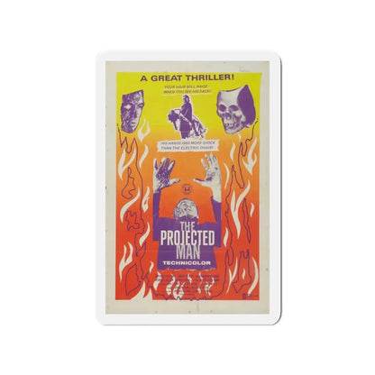 THE PROJECTED MAN 1966 Movie Poster - Refrigerator Magnet 3 Inch - The Sticker Space